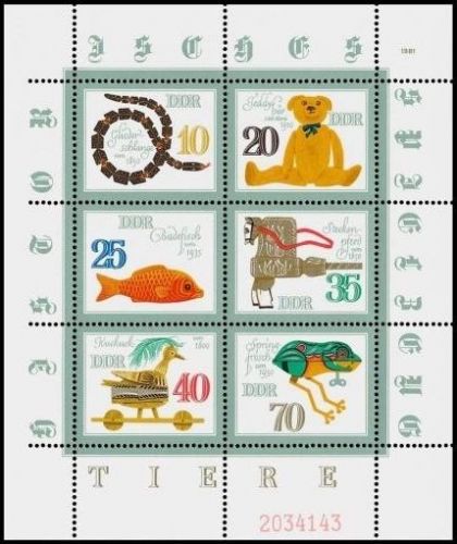 DDR, MiNr. 2661-2666 Kleinbogen postfrisch - Historisches Spielzeug 1981