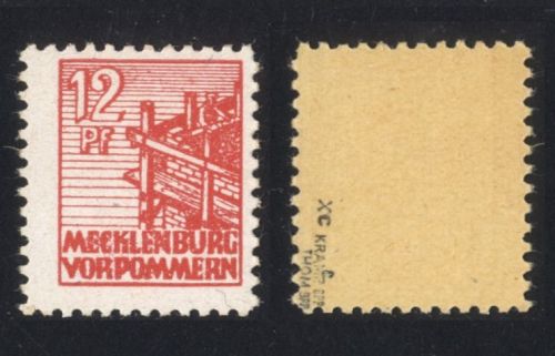 SBZ Mecklenburg Michel Nr. 36 x c - Kreidepapier postfrisch geprüft Kramp BPP