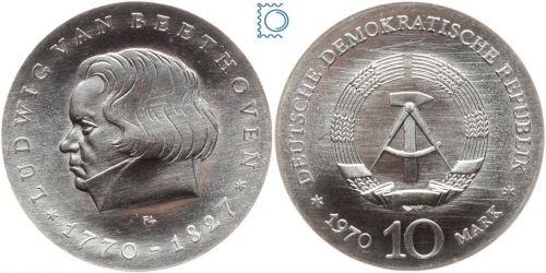 DDR 10 Mark 1970 - Ludwig van Beethoven - stempelglanz - J.1528