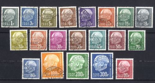 Saarland 1957 - MiNr. 409-428 gestempelt - Theodor Heuss (II)