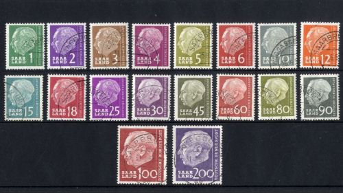 Saarland, Michel Nr. 380-399 gestempelt - Theodor Heuss (I)