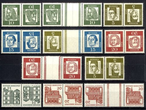 Bund, Zusammendruck K 1-4 / KZ 1-4 postfrisch aus MHB 6-11 / MH 7-11