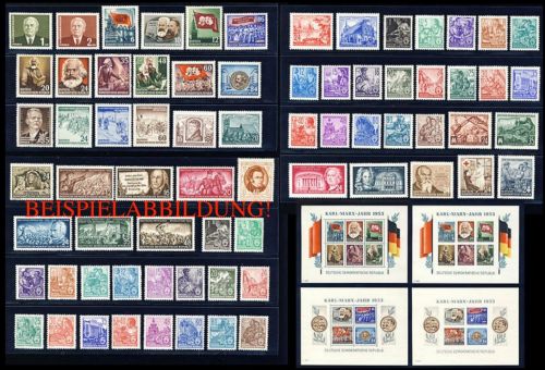 DDR, Jahrgang 1953 postfrisch komplett mit Marx-Blocks