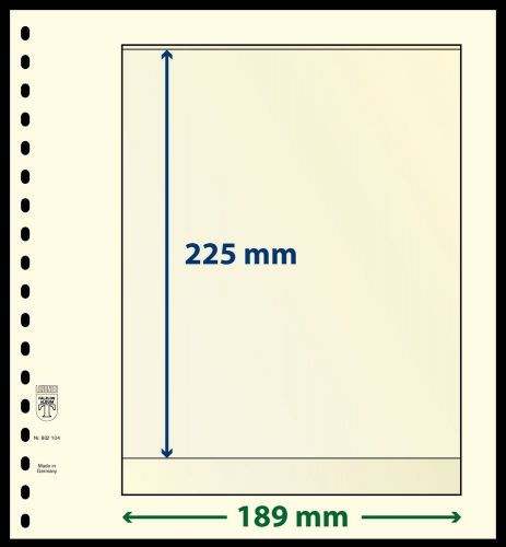 10 LINDNER-T Blanko-Blätter mit einer Tasche: 225 mm