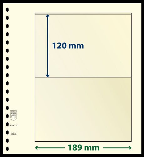 10 LINDNER-T Blanko-Blätter mit einer Tasche: 120 mm