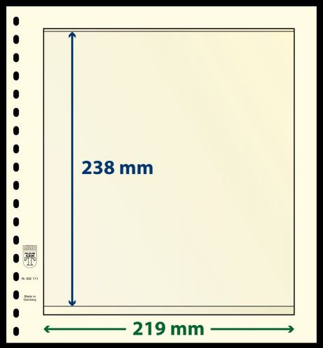 10 LINDNER-T Blanko-Blätter mit einer Tasche: 238 mm