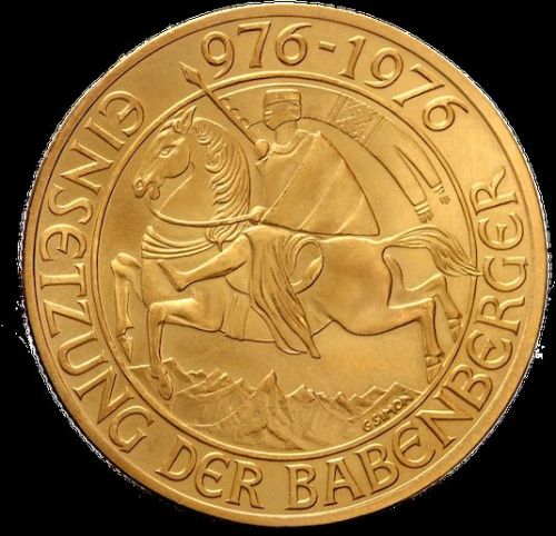 Österreich, Goldmünze 1000 Schilling 1976 Babenberger