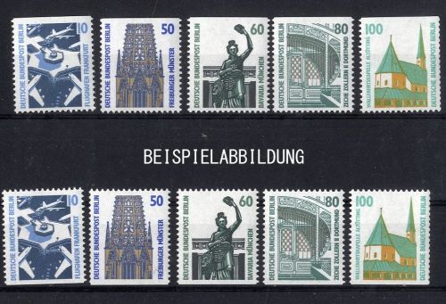 Berlin Nr. 794, 795, 796, 798, 834 C/D geschnitte Werte postfrisch aus MH 14+15