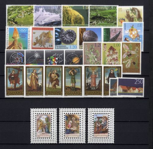 LIECHTENSTEIN LT Jahrgang 2004 postfrisch komplett inkl. Blocks + Selbstklebende