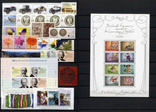 LIECHTENSTEIN LT Jahrgang 2012 postfrisch komplett inkl. Blocks + Selbstklebende