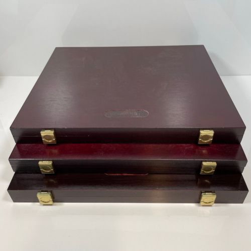 3 x Münzkassette Münzenbox Schatulle Münzen Aufbewahrung Holzkassette für 12 Münzen.