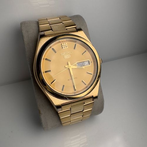 SEIKO 5 Automatic 21 Jewels 39mm - Day Date Funktion - Vintage - vergoldet