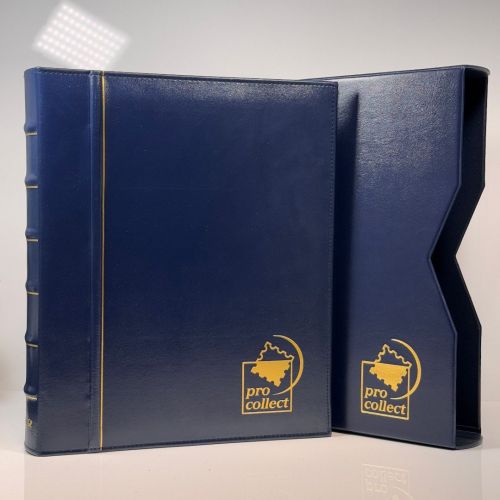 Deutsche Post pro collect EXTRA Ringbinder + Kassette Blau - 4 Ring Mechanik