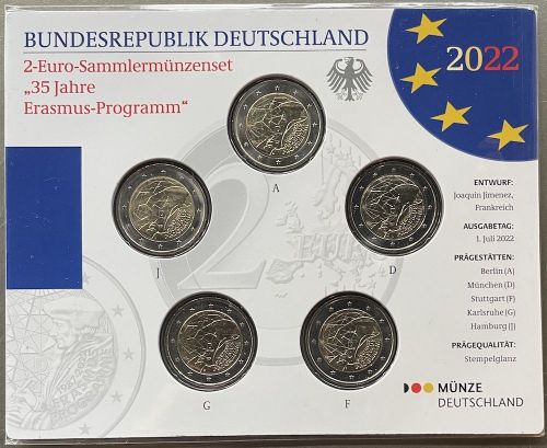 BRD 5 x 2 EURO 2022 st - ADGFJ - Erasmus Programm - OVP