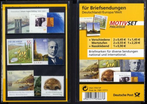 BUND Motivset - für Briefsendung Deutschland/Europa/Welt - 6,55€ Nominale!