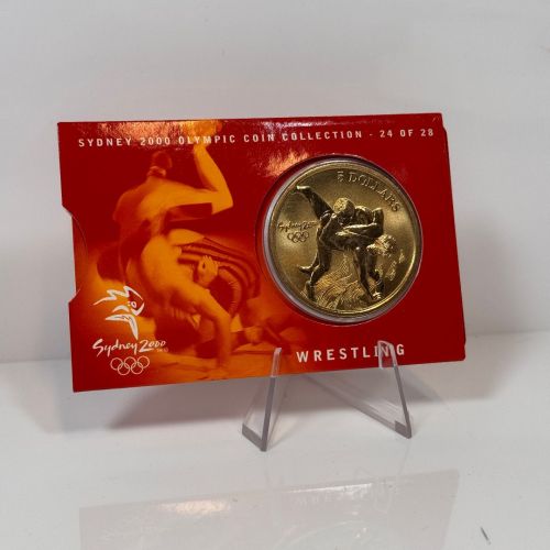 AUSTRALIEN 5 Dollar - Olympia 2000 Sydney - Wrestling - Münze st