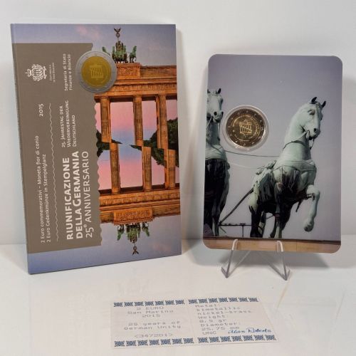 San Marino 2 Euro 2015 - 25 Jahre Deutsche Einheit - Original im Blister OVP