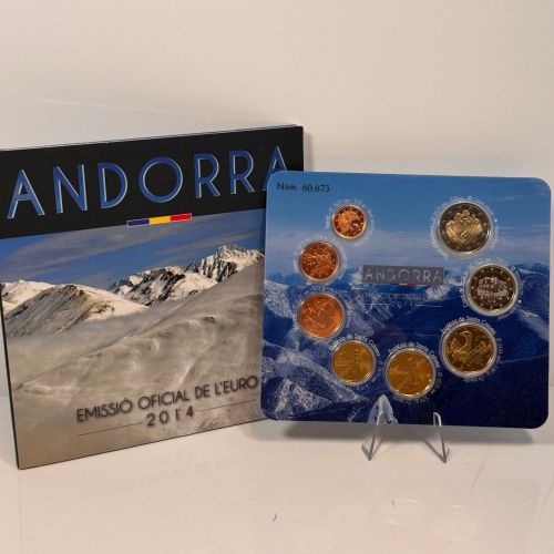 ANDORRA 2014 Kursmünzensatz KMS BU - original OVP in Blister
