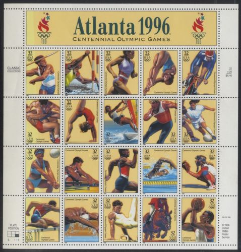 USA 1996 - Bogen MiNr. 2705-2724 postfrisch - Olympische Sommerspiele, Atlanta
