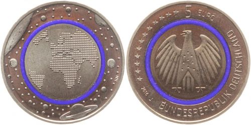 5 EURO 2016 J - Blauer Planet Erde - bankfrisch aus Rolle