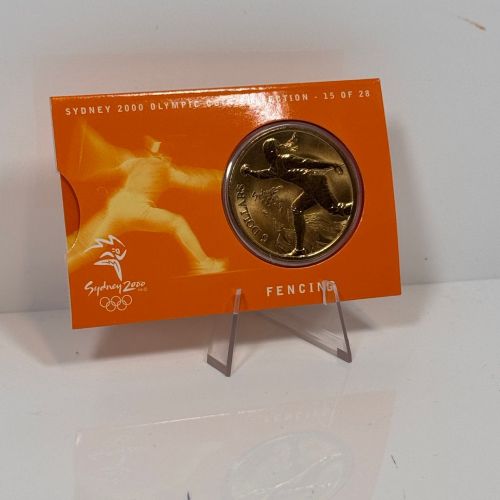 AUSTRALIEN 5 Dollar - Olympia 2000 Sydney - Fechten 15/28 - Münze st