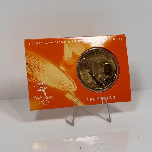 AUSTRALIEN 5 Dollar - Olympia 2000 Sydney - Badminton 14/28 - Münze st