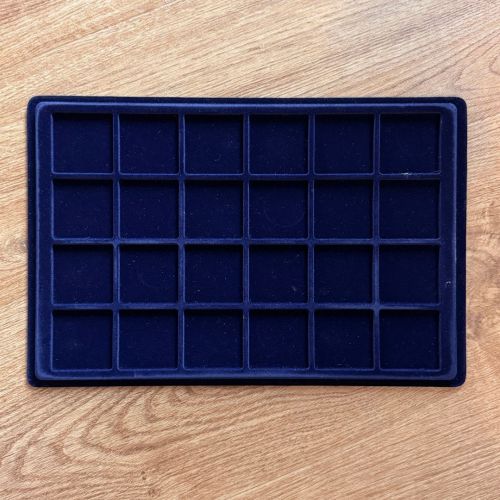 MÜNZTABLEAU Einsätze Blau - 4 x 6 Felder = 24 Steckplätze - gebraucht