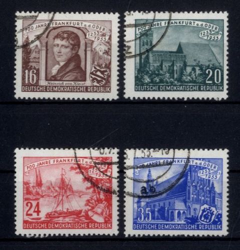 DDR, MiNr. 358-361 gestempelt - 700 Jahre Stadt Frankfurt an der Oder