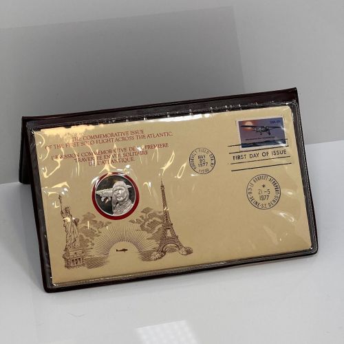 Numisbrief USA 1977 Der erste Atlantikflug von Charles Lindbergh Silbermedaille