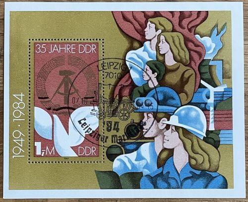 DDR, Block 79 gestempelt SST Sonderstempel Leipziger Markttage 1984