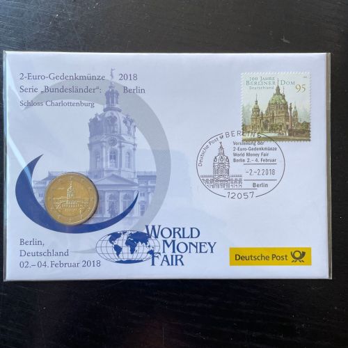 Deutschland 2 Euro 2018 - D - in World Money Fair Numisbrief