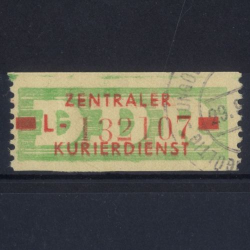 DDR Dienstmarken B - ZKD Wertstreifen Billets 30 gestempelt - L - Dresden
