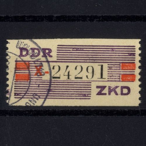 DDR Dienstmarken B - ZKD Wertstreifen Billets IV gestempelt - ungültig entwertet