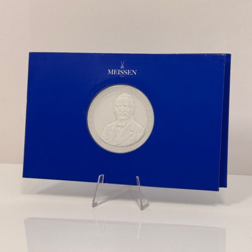 MEISSEN Porzellan Medaille - 200. Geburtstag Ernst August Leuteritz - 2018