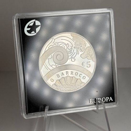 PORTUGAL 5 EURO 2018 Silber - Barock Europa Stern - PP in Kapsel