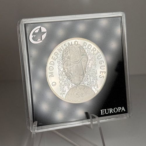 PORTUGAL 5 EURO 2017 Silber - o Modernismo Português Europa Stern - PP in Kapsel