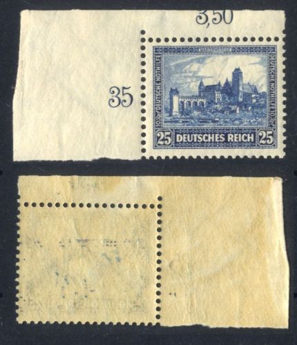 Deutsches Reich MiNr. 452 postfrisch Ecke Eckrand - Schloss & Dom Marienwerder