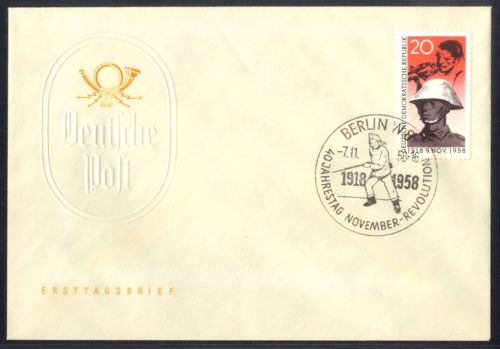 DDR, MiNr. 662 FDC - Matrosenstempel - Oktoberrevolution - Pappchinese