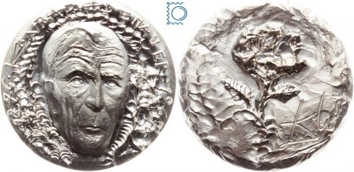 Salvatore Dali (1904-1989) - Silbermedaille Konrad Adenauer