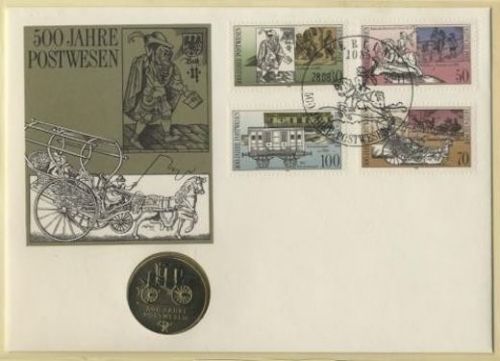 DDR Numisbrief | Worbes 120b | 5 Mark | 500 Jahre Postwesen 1990