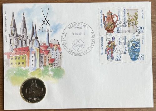 DDR Numisbrief 5 Mark Meissen 1972 | Meissener Porzellan 1985 | Worbes 34
