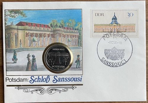 DDR Numisbrief | 5 Mark 1985 Schloss Sanssouci - Potsdam 1986 | Worbes 39