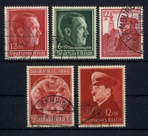 Deutsches Reich, Michel Nr. 664 / 672 / 691 / 744 / 772 gestempelt - Adolf Hitler