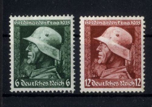 Deutsches Reich 569-570 x senkrechte Gummiriffelung postfrisch