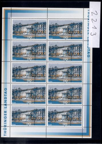 Bund, Michel Nr. 2213 Zehnerbogen postfrisch - Thüringer Landtag