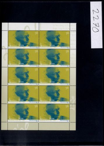 Bund, Michel Nr. 2270 Zehnerbogen postfrisch - Hermann Hesse