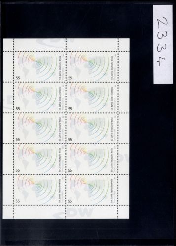 Bund, Michel Nr. 2334 Zehnerbogen postfrisch - 50 Jahre Rundfunksender