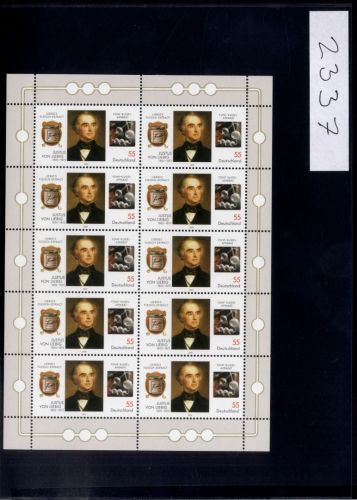 Bund, Michel Nr. 2337 Zehnerbogen postfrisch - Justus Freiherr von Liebig
