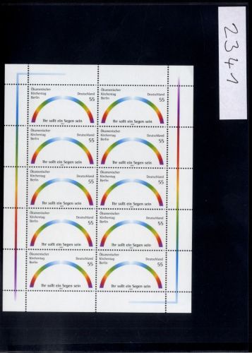 Bund, Michel Nr. 2341 Zehnerbogen postfrisch - Ökumenischer Kirchentag