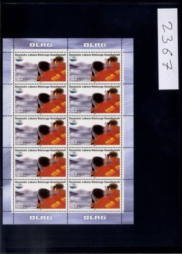 Bund, Michel Nr. 2367 Zehnerbogen postfrisch - DLRG